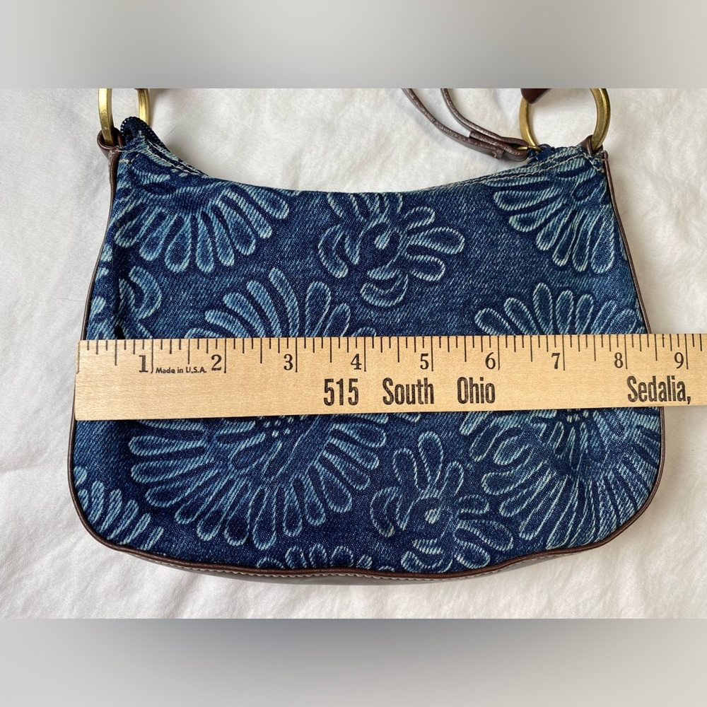 Women’s Y2K Nine West Mini Blue Floral Handbag - Picture 6 of 7